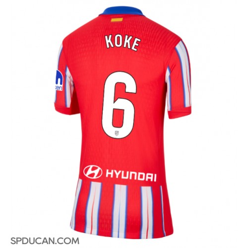 Zenski Nogometni Dres Atletico Madrid Koke #6 Domaci 2024-25 Kratak Rukav